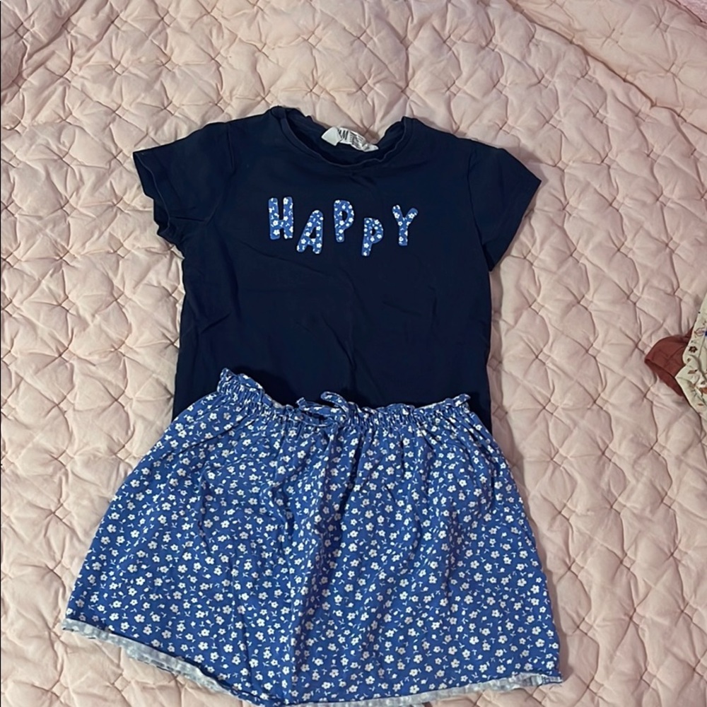 Girls 2-4y H&M shirt/skirt set